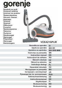 Návod Gorenje VCEA21GPLW Vysávač