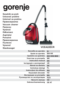 Instrukcja Gorenje VCEA22ECR Odkurzacz