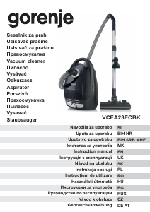 Manual Gorenje VCEA23ECBK Vacuum Cleaner