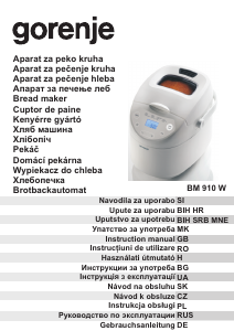 Посібник Gorenje BM910W Хлібопічка