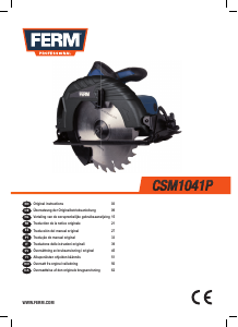 Manual FERM CSM1041P Circular Saw