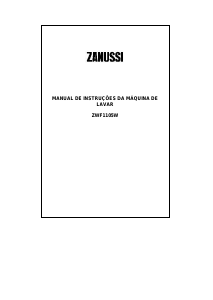 Manual Zanussi ZWF 1105 W Máquina de lavar roupa