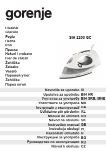 Наръчник Gorenje SIH 2200GC Желязо