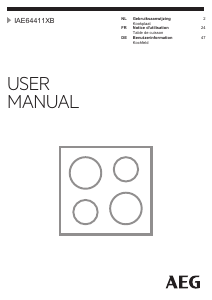 Mode d’emploi AEG IAE64411XB Table de cuisson