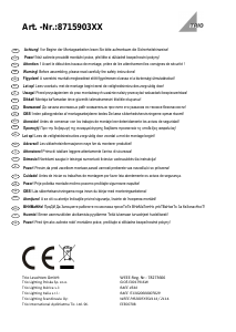 Manuale Trio 871590307 Carico Lampada