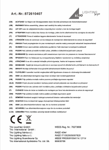 Manuale Trio 872610407 Vision Lampada