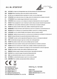 Manuale Trio 872670107 Vision Lampada