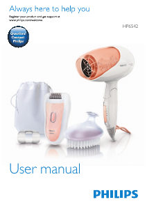 Manual Philips HP6542 Epilator