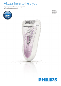 كتيب ماكينة إزالة الشعر HP6583 Philips