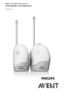 Kullanım kılavuzu Philips SCD470 Avent Bebek telsizi