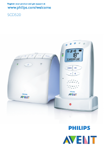 Εγχειρίδιο Philips SCD520 Avent Ενδοεπικοινωνία μωρού