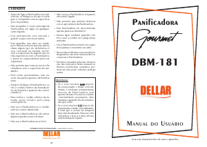 Manual Dellar DBM-181 Gourmet Máquina de pão