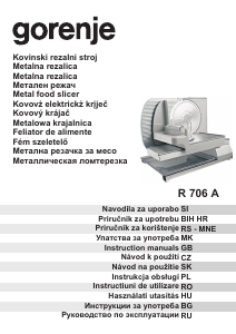 Instrukcja Gorenje R706A Krajalnica