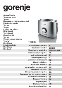 Manual Gorenje T1000E Prăjitor de pâine