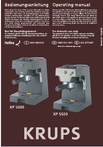Manual Krups XP5020 Espresso Machine