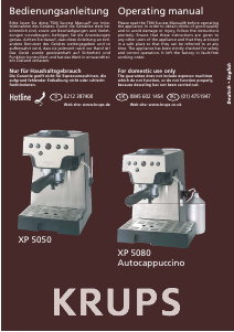 Manual Krups XP5050 Espresso Machine