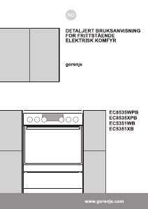 Bruksanvisning Gorenje EC5351XB Komfyr