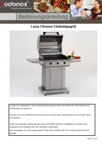 Bedienungsanleitung Coobinox Luxus 3 (gas) Barbecue