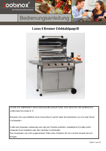 Bedienungsanleitung Coobinox Luxus 4 Barbecue