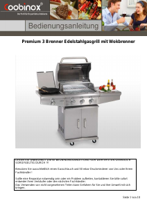 Bedienungsanleitung Coobinox Premium 3 Barbecue