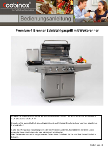 Bedienungsanleitung Coobinox Premium 4 Barbecue