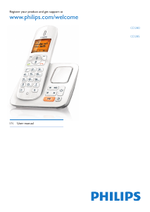 Bruksanvisning Philips CD2854W Trådlös telefon