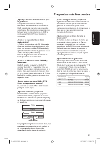 Manual de uso Philips DVDR3305 Reproductor DVD