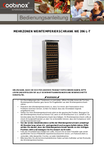 Bedienungsanleitung Coobinox WE 396 L-T Weinklimaschrank