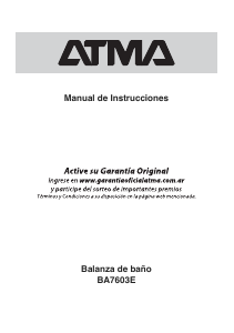 Manual de uso Atma BA7603E Báscula