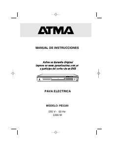 Manual de uso Atma PE5100 Hervidor