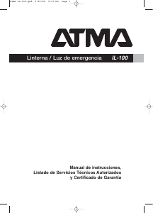 Manual de uso Atma IL-100 Linterna