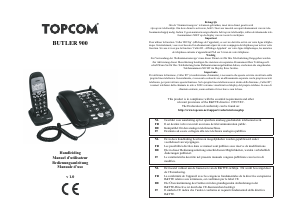 Manuale Topcom Butler 900 Telefono senza fili