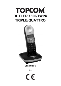 Manual Topcom Butler 1600 Wireless Phone