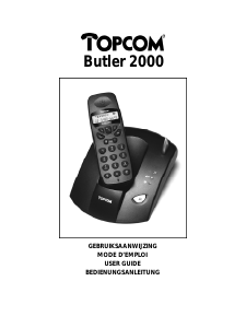 Mode d’emploi Topcom Butler 2000 Téléphone sans fil