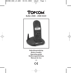 Bedienungsanleitung Topcom Butler 2500 DUO Schnurlose telefon
