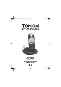 Mode d’emploi Topcom Butler 2505 Téléphone sans fil