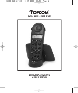 Handleiding Topcom Butler 2600 DUO Draadloze telefoon