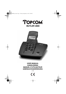 Mode d’emploi Topcom Butler 2800 Téléphone sans fil