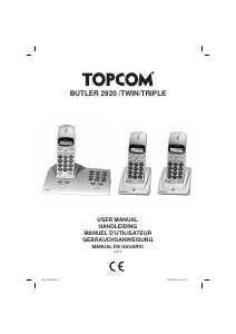 Mode d’emploi Topcom Butler 2920 Téléphone sans fil