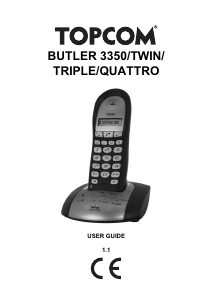Bruksanvisning Topcom Butler 3350 Trådlös telefon