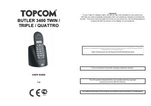 Manual Topcom Butler 3400 Wireless Phone