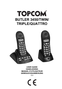 Mode d’emploi Topcom Butler 3450 Téléphone sans fil