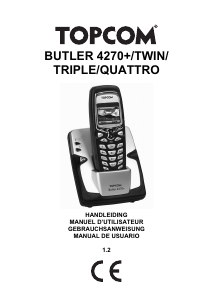 Mode d’emploi Topcom Butler 4270+ Téléphone sans fil