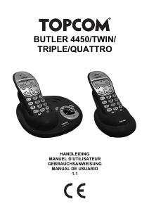 Mode d’emploi Topcom Butler 4450 Téléphone sans fil