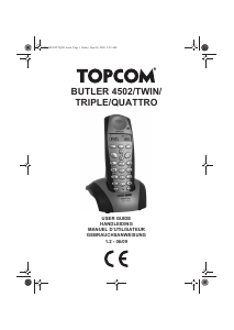 Bedienungsanleitung Topcom Butler 4502 Schnurlose telefon