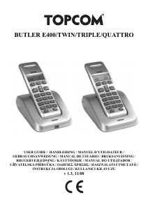 Manual Topcom Butler E400 Telefone sem fio