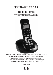 Εγχειρίδιο Topcom Butler E600 Ασύρματο τηλέφωνο