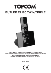 Manual de uso Topcom Butler E2100 Teléfono inalámbrico