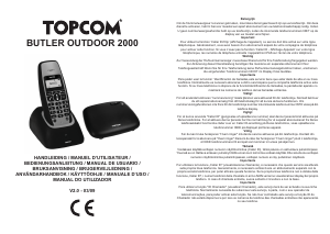 Manual Topcom Butler Outdoor 2000 Telefone sem fio
