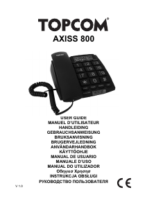 Manual Topcom Axiss 800 Telefone